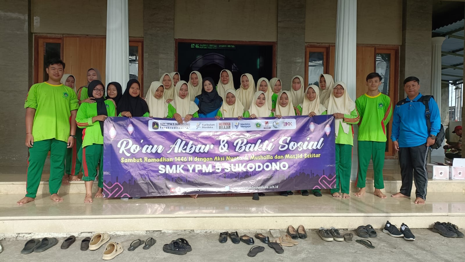 Ro’an Akbar dan Bakti Sosial Sambut Ramadhan 1446 H Dengan Aksi Nyata Di musholla dan Masjid Sekitar SMK YPM 5 SUKODONO
