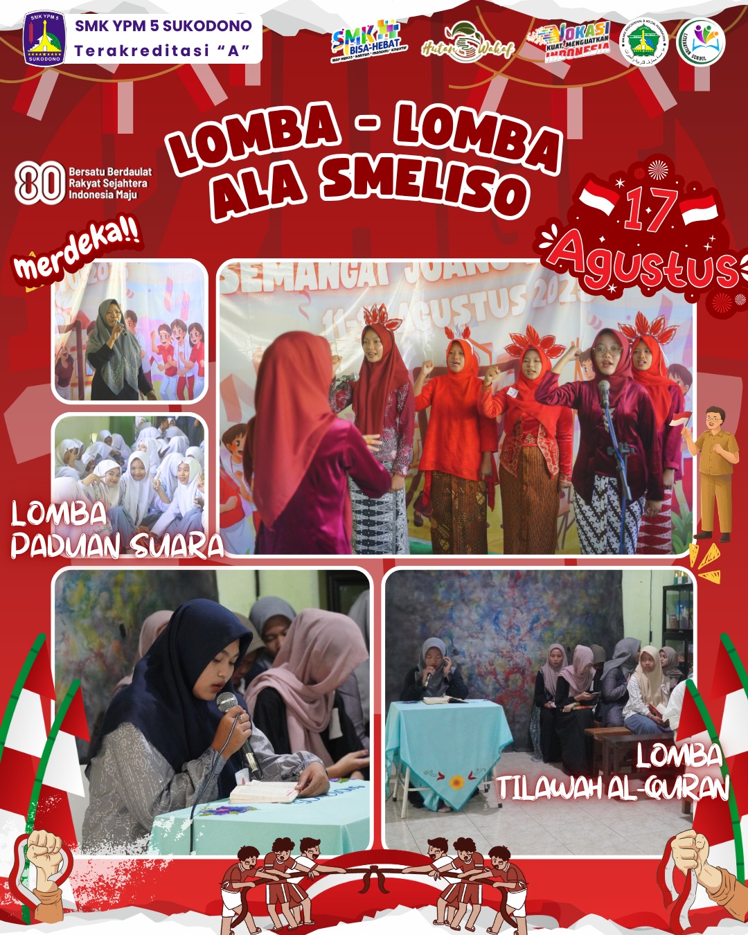 Hari ini, semangat kemerdekaan berkumandang lewat Lomba Paduan Suara yang membahana dan Tilawatil Qur’an yang penuh khidmat