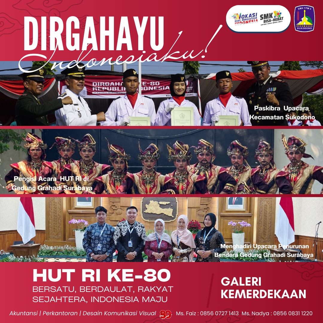 Kebanggaan tak terkira, Tim Paskibra SMK YPM 5 Sukodono